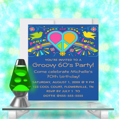 1960s party invitations