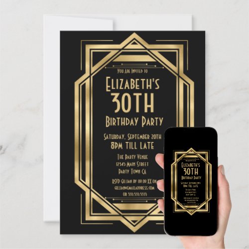 1920s Party Invitations