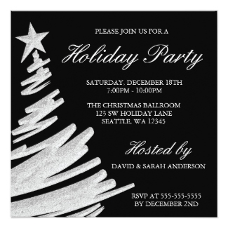 Elegant Holiday Party Invitations