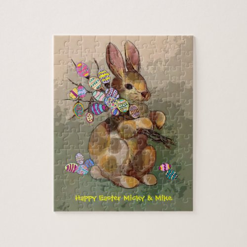 Personalized Easter Bunny Jigsaw puzzle