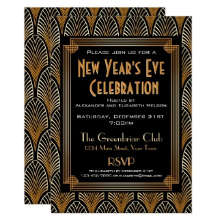 1920 New Year Invitation