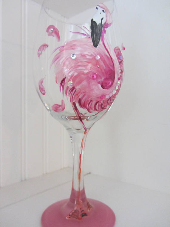 Flamingo Wine Glass Gift
