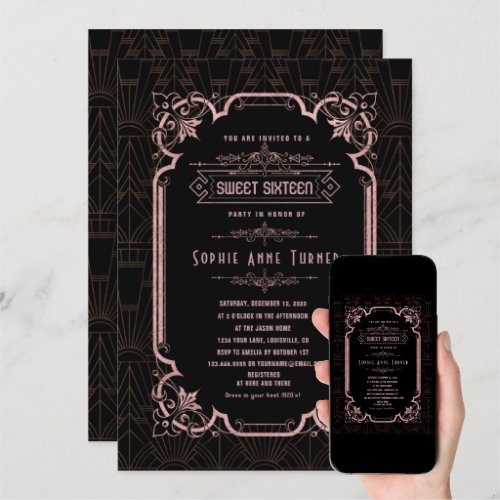 1920s Party Invitations