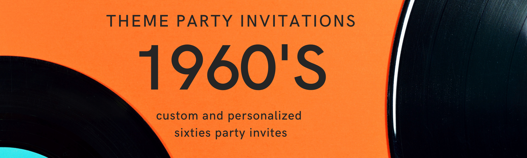 1960s theme party invitations