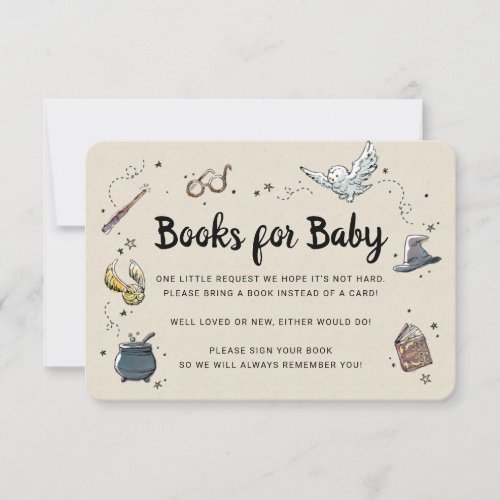 Harry Potter baby shower Books for Baby Cards