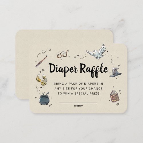 Harry Potter Baby Shower Diaper Raffle Cards