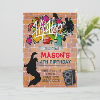90s hip hop birthday party invitation