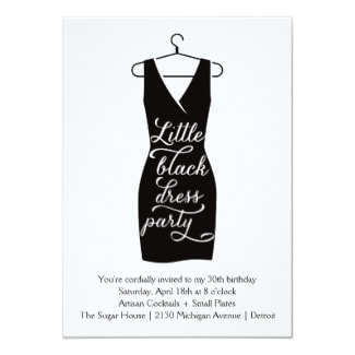 Little black dress party invitations