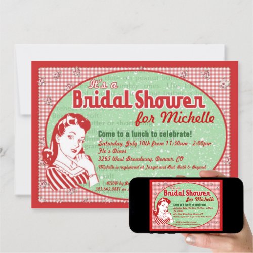 1950's Bridal Shower Invitation