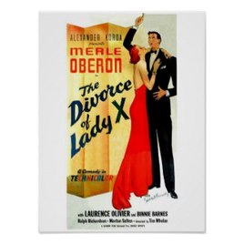Vintage movie poster: The divorce of lady x