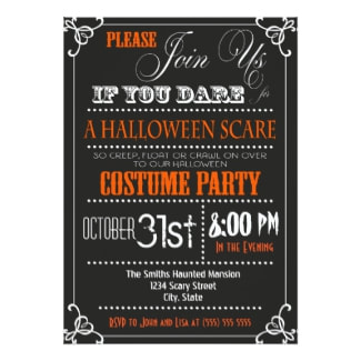 Typography Halloween Invitation
