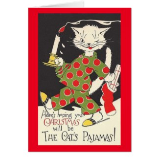 4 Vintage Style Christmas cards